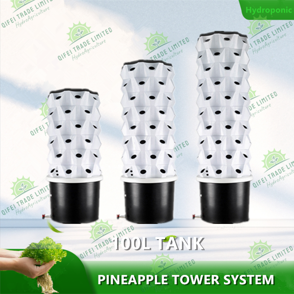 100L Tank Vertical Planting Tower Hydroponic System 